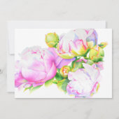 Elegantes rosa Brautparty Einladung (Rückseite)