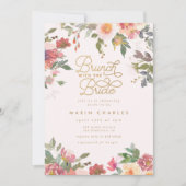 Elegantes Rosa Brautparty Einladung (Vorderseite)