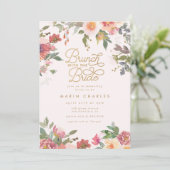 Elegantes Rosa Brautparty Einladung (Stehend Vorderseite)