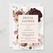 Elegantes Rosa-Brautparty Einladung (Vorderseite)