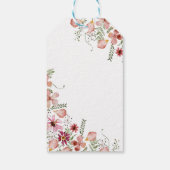 Elegantes Rosa Brautparty Floral Vielen Dank Geschenkanhänger (Rückseite)