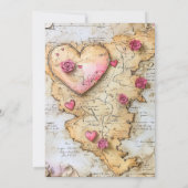 Elegantes Rosa Brautparty für Reisen Einladung (Rückseite)