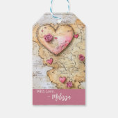 Elegantes Rosa Brautparty für Reisen Geschenkanhänger (Rückseite)