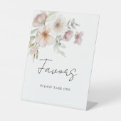 Elegantes Rosa Brautparty Gefallen Sockelschild (Vorderseite)