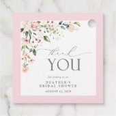 Elegantes Rosa Brautparty Geschenkanhänger (Rückseite)