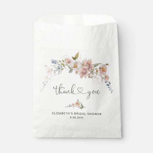 Elegantes Rosa Brautparty Geschenktütchen (Vorderseite)