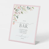 Elegantes Rosa Brautparty Mimosa Bar Sockelschild (Vorderseite)