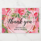 Elegantes Rosa Brautparty Mini Schaumweinetikett (Einzelnes Label)