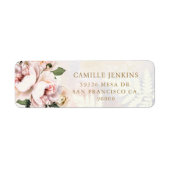 Elegantes Rosa Brautparty Rücksendeadresse (Vorne)