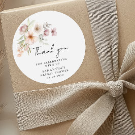 Elegantes Rosa Brautparty Runder Aufkleber