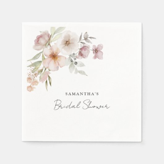 Elegantes Rosa Brautparty Serviette (Vorderseite)