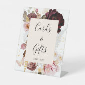 Elegantes Rosa Brautparty Sockelschild (Vorderseite)