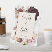 Elegantes Rosa Brautparty Sockelschild (In SItu)