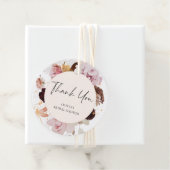 Elegantes Rosa Brautparty Vielen Dank Geschenkanhänger (Beispiel)