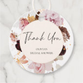 Elegantes Rosa Brautparty Vielen Dank Geschenkanhänger (Vorderseite)