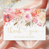 Elegantes Rosa Brautparty Vielen Dank Postkarte