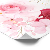 Elegantes rosa Brautparty Willkommen Poster (Ecke)