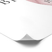 Elegantes rosa Brautparty Willkommen Poster (Ecke)