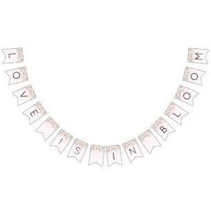 Elegantes Rosa Brautparty Wimpelkette