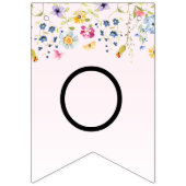 Elegantes Rosa Brautparty Wimpelkette (Zweite Fahne)