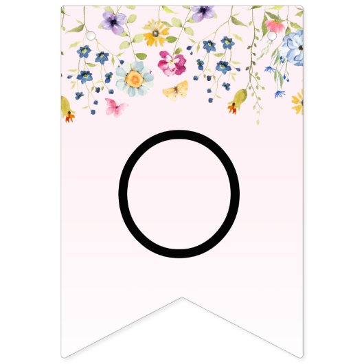 Elegantes Rosa Brautparty Wimpelkette (Zweite Fahne)