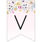 Elegantes Rosa Brautparty Wimpelkette (Dritte Fahne)