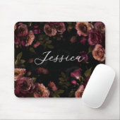 Elegantes rosa-burgunderrotes, melancholisches bot mousepad (Mit Mouse)