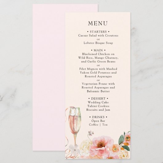 Elegantes rosa Champagner-Brautparty (Vorne/Hinten)