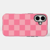 Elegantes rosa Checkerboard Case-Mate iPhone Hülle (Rückseite (Horizontal))