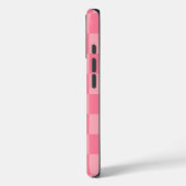 Elegantes rosa Checkerboard Case-Mate iPhone Hülle (Rückseite / Links)