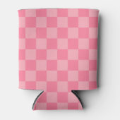 Elegantes rosa Checkerboard Dosenkühler (Vorderseite)