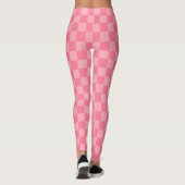 Elegantes rosa Checkerboard Leggings (Rückseite)