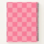 Elegantes rosa Checkerboard Notizblock (Rückseite)
