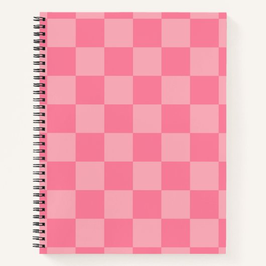 Elegantes rosa Checkerboard Notizblock (Vorderseite)