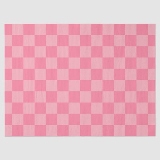 Elegantes rosa Checkerboard Seidenpapier (Vorderseite)
