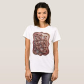 Elegantes rosa Chic Hemd Design T-Shirt (Vorne ganz)