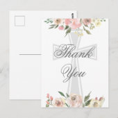 Elegantes Rosa Christliches Gewohnheitsbild Vielen Postkarte (Vorne/Hinten)