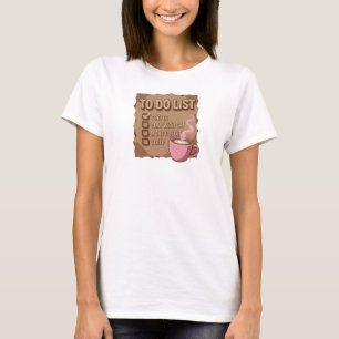 Elegantes Rosa COFFEE SPIEL MIT DER KATZE Individu T-Shirt