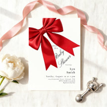 Elegantes rosa Coquette Bow Baby Shower Girl