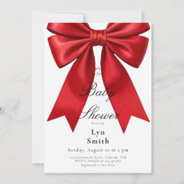 Elegantes rosa Coquette Bow Baby Shower Girl Einladung