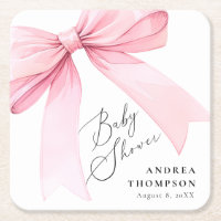 Elegantes rosa Coquette Bow Baby Shower Girl
