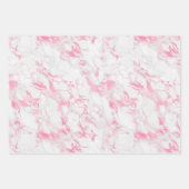 Elegantes rosa Damask Glitzer-Geschenk Geschenkpapier Set (Vorderseite 3)