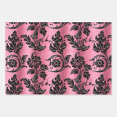 Elegantes rosa Damask Glitzer-Geschenk Geschenkpapier Set (Vorderseite)