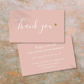 Elegantes Rosa Danke für die Karte mit Preisnachlä
