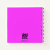 Elegantes rosa Dekoratives Herz-Muster-Journal Notizblock (Rückseite)