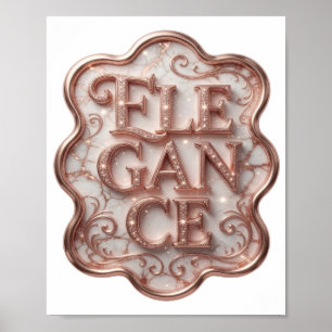 Elegantes Rosa DESIGN Grafikdesign Poster