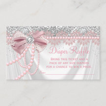 Elegantes, rosa Diamant Pearl Diaper Raffle