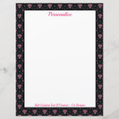 Elegantes rosa Diamantmuster auf personalisierter (Vorderseite)