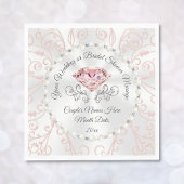 Elegantes Rosa Diamond Napkins Personalisiert Serviette