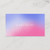 Elegantes Rosa einer lila Gradientenkarte Visitenkarte (Vorderseite)